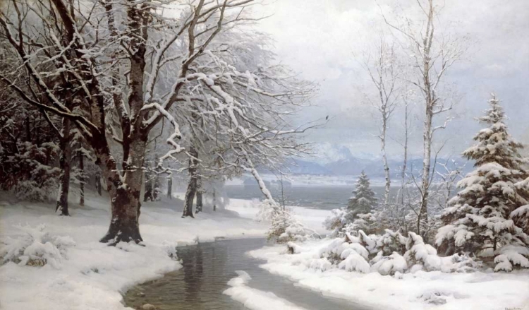 Picture of A WOODED WINTER LANDSCAPE