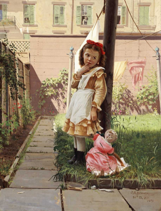 Picture of YOUNG GIRL IN A NEW YORK GARDEN