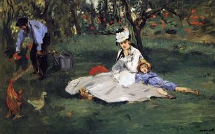 Picture of MONET FAMILY IN THEIR GARDEN