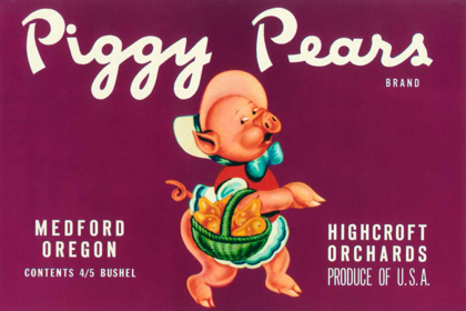 Picture of PIGGY PEARS CRATE LABEL