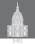 Picture of PARIS LES INVALIDES MONOCHROME