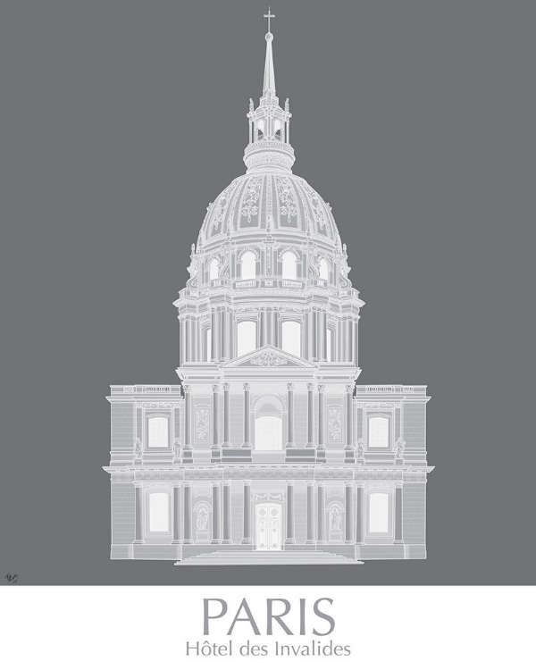 Picture of PARIS LES INVALIDES MONOCHROME