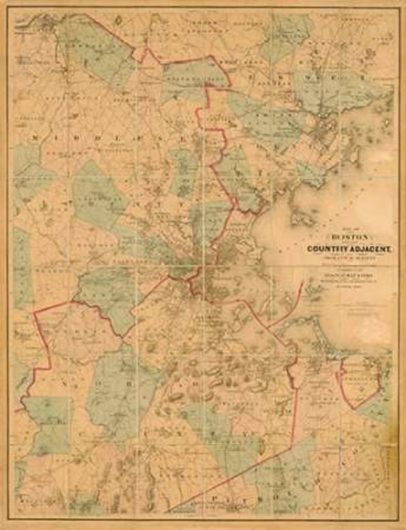 Picture of MAP OF BOSTON, 1860