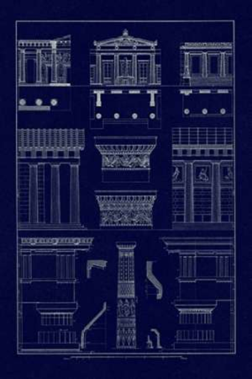 Picture of DORIC ORDER, TEMPLE OF ZEUS AND CASED COLUMN (BLUEPRINT)