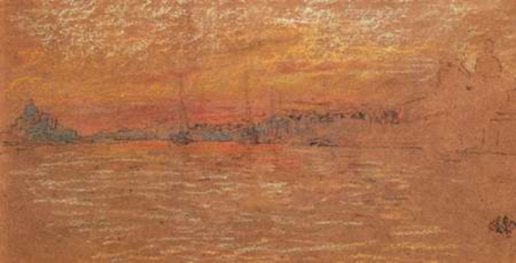 Picture of THE RIVA SUNSET RED AND GOLD 1880