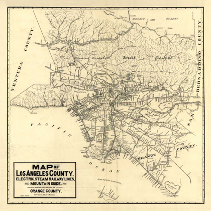 Picture of 1912 LA RAILWAY MAP