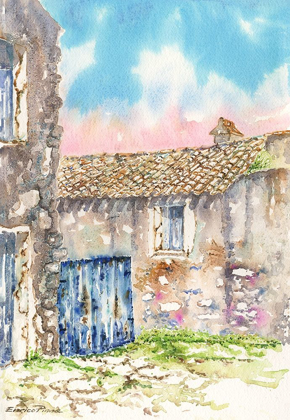 Picture of VILLAGE-GATE-SARDINIA-WATERCOLOR