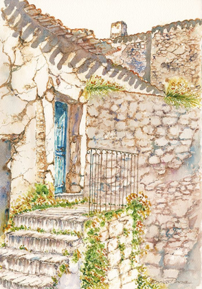 Picture of SARDINIA-COTTAGE-ITALY-LIFE-WATERCOLOR