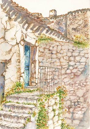 Picture of SARDINIA-COTTAGE-ITALY-LIFE-WATERCOLOR