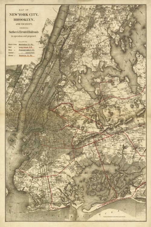 Picture of 1885 NYC MAP