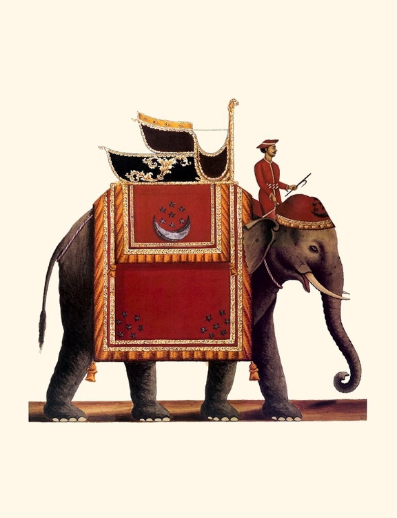 Picture of INDIAN CEREMONIAL ELEPHANT- RED