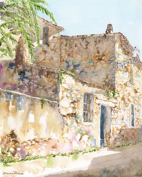 Picture of COUNTRY-HOUSE-WATERCOLOR-SARDINIA