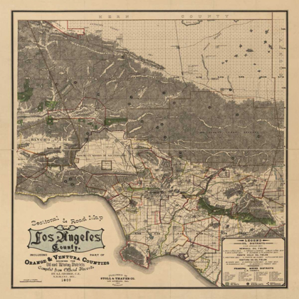 Picture of 1900 LA ROAD MAP