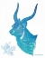 Picture of INDIGO AND TEAL DEER II