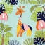Picture of JUNGLE GIRAFFE LEAVES