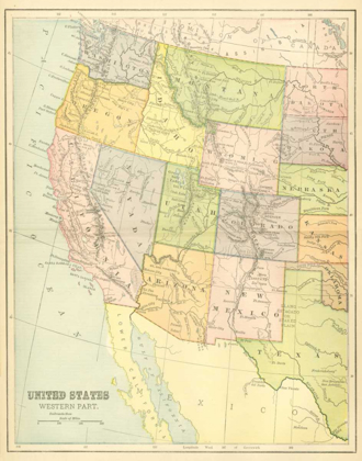 Picture of US MAP WEST