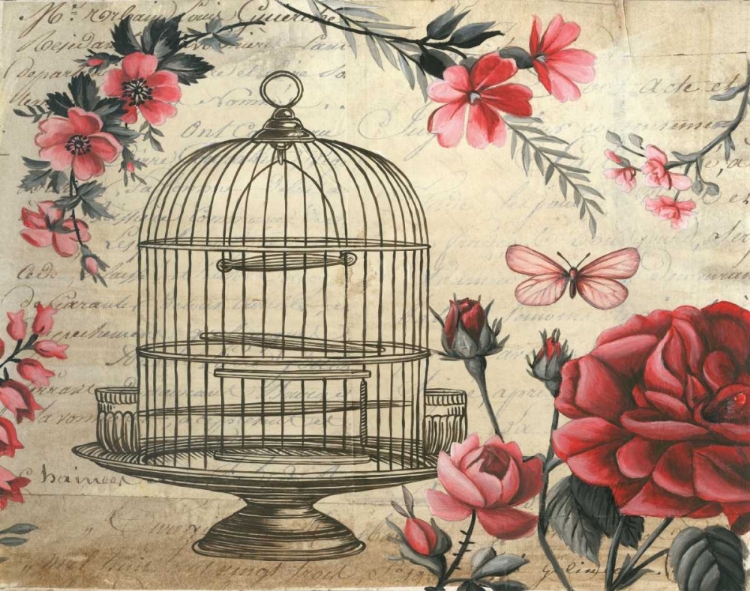 Picture of BIRDCAGE AND BLOSSOMS
