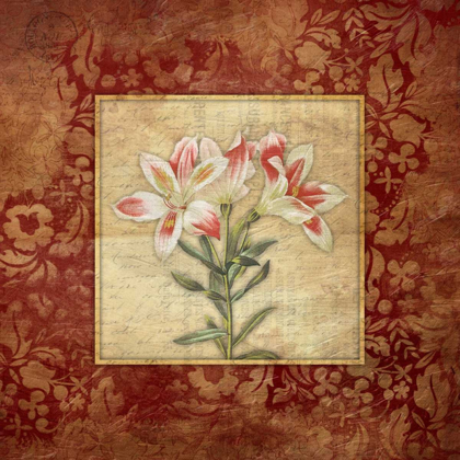 Picture of RED BORDER FLORAL A2