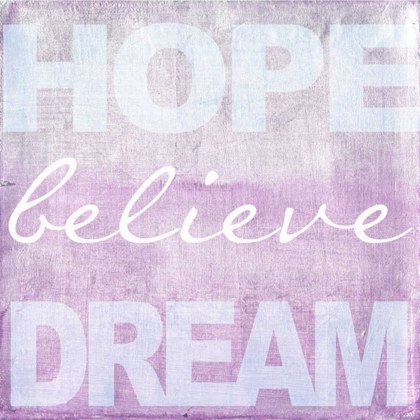 Picture of HOPE BELIEVE DREAM PLUM