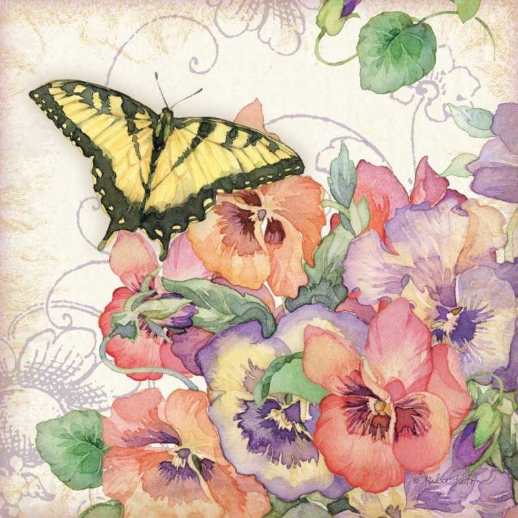 Picture of PANSIES AND BUTTERFLIES