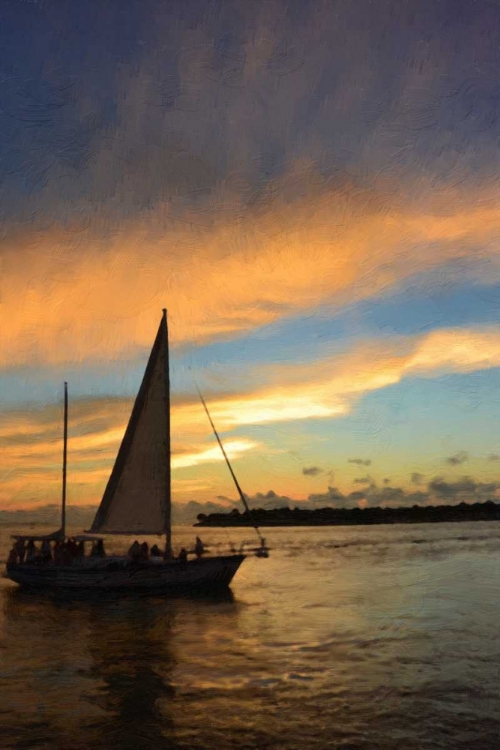 Picture of SUNSET SAIL PAINTING