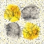 Picture of GRAY AND YELLOW BUTTERFLIES I