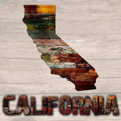 Picture of CALIFORNIA WOODEN MAP