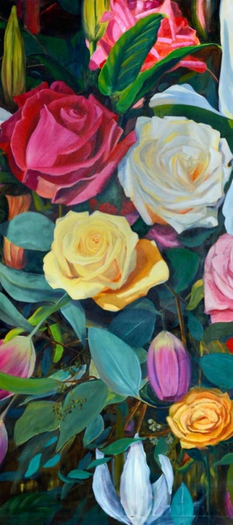 Picture of BAROQUE FLOWER TRIPTYCH II