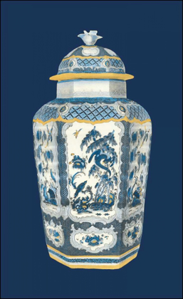 Picture of ASIAN URN IN BLUE AND WHITE II
