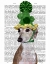Picture of GREYHOUND IN GREEN KNITTED HAT