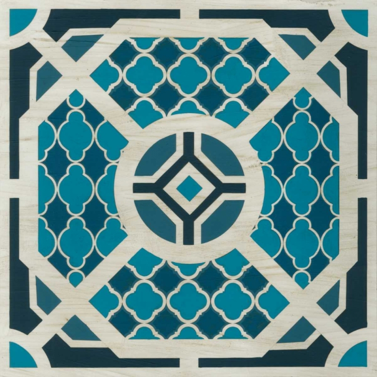 Picture of EMBELLISHED INDIGO LATTICE VII