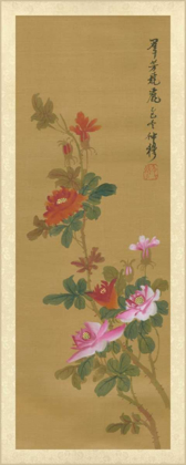 Picture of ORIENTAL FLORAL SCROLL IV