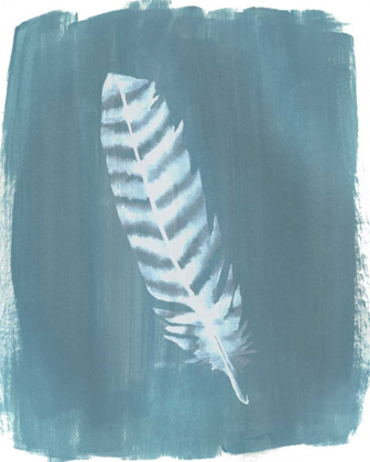 Picture of FEATHERS ON DUSTY TEAL VIII