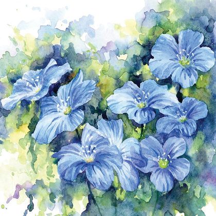 Picture of SPRING FLOWERS IN BLUE