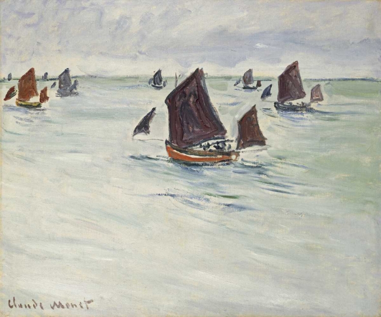 Picture of FISHING BOATS OFF POURVILLE, 1882