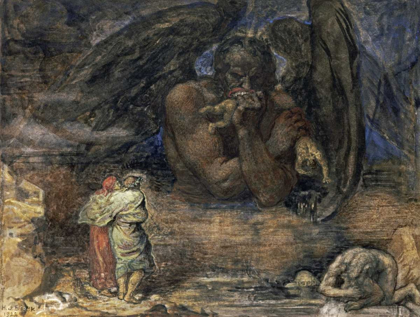 Picture of DANTE AND VIRGIL ENCOUNTER LUCIFER IN HELL
