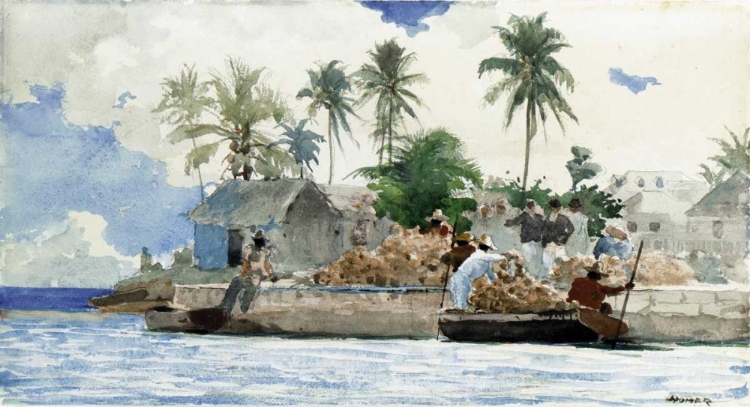 Picture of SPONGE FISHERMEN, BAHAMAS