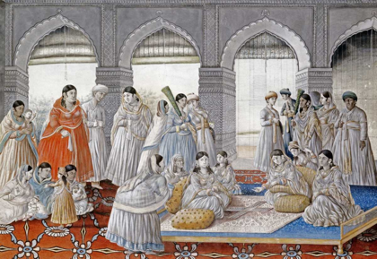 Picture of THE ROYAL HAREM PLAYING PACHISI IN A LUCKNOW PALACE