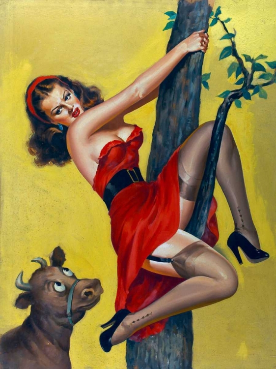 Picture of MID-CENTURY PIN-UPS - MOO - UP A TREE