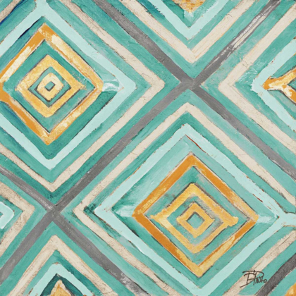 Picture of COASTAL IKAT WITH GOLD I