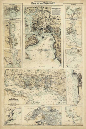 Picture of MAP OF THE COAST OF ENGLAND I