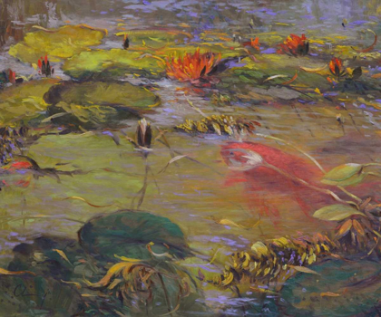 Picture of KOI AND LILIES I