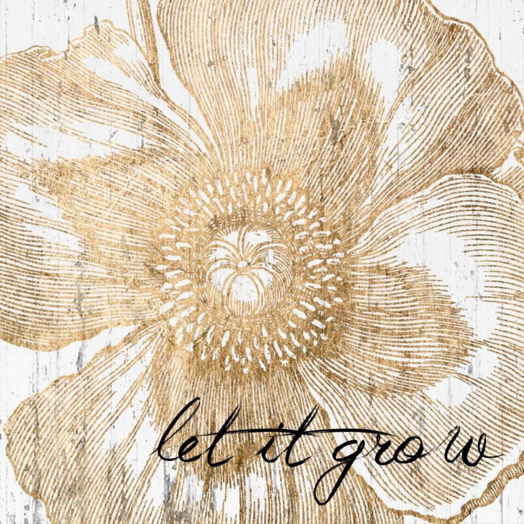 Picture of METALLIC FLORAL QUOTE III