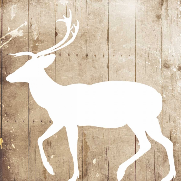 Picture of WHITE ON WOOD DEER MATE