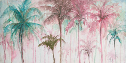 Picture of WATERCOLOR PALMS IN PINK TONES