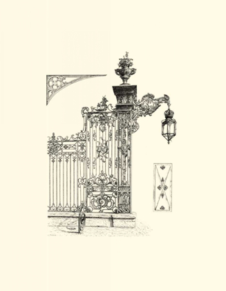 Picture of B-W WROUGHT IRON GATE IV