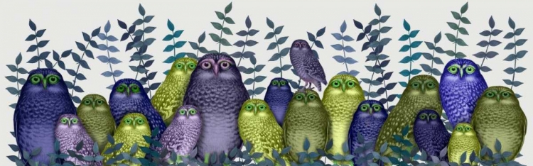 Picture of ELECTRIC OWLS, PURPLE AND LIME