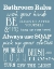 Picture of BATHROOM RULES BLUE