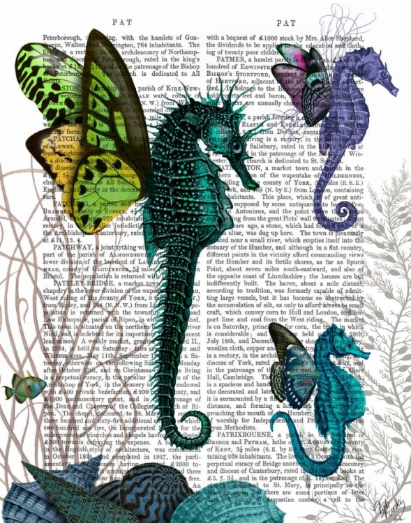 Picture of SEAHORSE TRIO WITH WINGS
