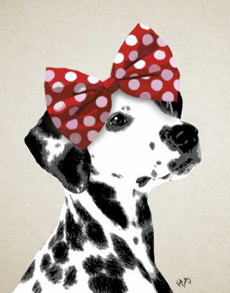 Picture of DALMATIAN WITH RED BOW